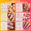 IDDFEVE 30 Sheets 8 Holiday Nail Art Stickers, Variety Pack All Season Nail Decals for All Year, Self-Adhesive Pegatinas Uñas 4th of July Halloween Fall Christmas Valentine St. Patrick's