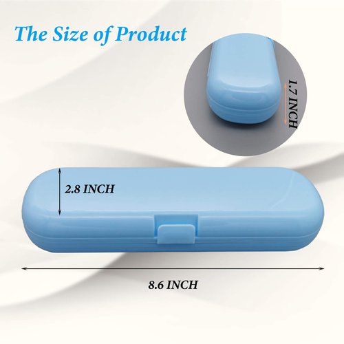 2 Pcs Electric Toothbrush Travel Case, Portable Toothbrush Holder for Oral-B Pro and Other Electric Toothbrush Set by Hovesty (Blue&White)