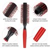 Boao Hair Brush, 8 Row Quiff Roller Mini Round Hair Brush Anti-Static Round Hairbrush Non-Slip Circle Hairbrush for Blow Drying, Pink