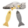 MAOZHUREN 2 Pcs Catnip Toys Fish, Cat Toys Self Play, Cat Toys for Indoor Cats and Kitten, Catnip Cat Toy, Interactive Kitten Exercise Kicker Toys for Indoor Cats 7.8 Inches for All Breeds