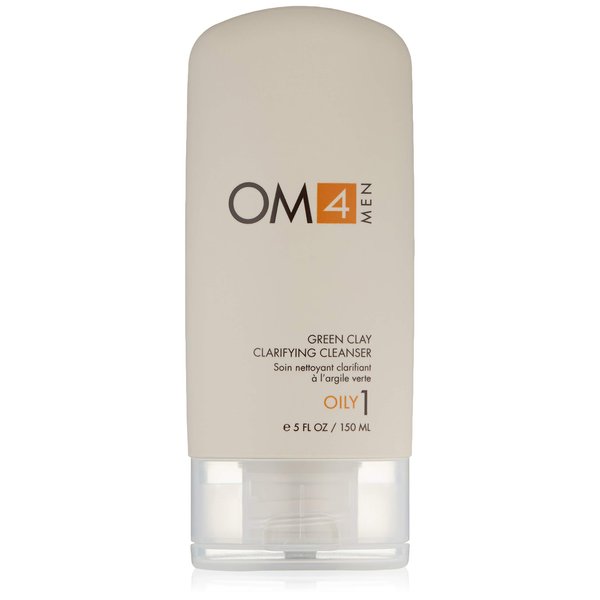 Organic Male OM4 Oily STEP 1: Green Clay Clarifying Cleanser - Detoxifying and Purifying Cleanser to help target mens breakouts