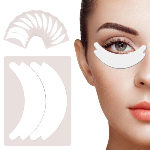 Curacoro Biogel Eye Pads For Eyelash Extension | Under Eye Pads Eyelash Extension Supplies | Soft Sticky Pads for Sensitive Skin during Eyelash Perm Lamination, Lash Extensions Remover (10 Pairs)