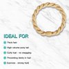 COZEASY 12 pcs Braided Elastic Hair Ties, No-Metal Gentle Secure Hold Ponytail Holders, No Damage or Snagging Hair Bands, Perfect for Girls and Women with Thick or Curly Hair (Multicolor 10)