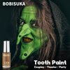 BOBISUKA Yellow Tooth Paint, Professional Yellow Teeth Makeup Solution - Safe, Quick Dry & Realistic, Perfect for Cosplay, Halloween Makeup, Theater, and Special Effects (5 ml)