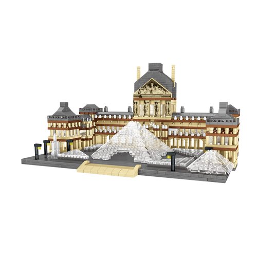 dOvOb Architecture Louvre Micro Building Blocks Set（2885PCS） - World Famous Architectural Model Toys Gifts for Kid and Adult