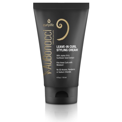 AuBonacci Leave-in Curl Styling Cream - Moisture-Rich Styler for Defining, Taming, and Smoothing Curly Hair, Hydrating Frizz-Fighting Formula, 4 Ounces