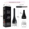 LSxia 2-in-1 Gel Eyeliner Set, Tattoo Eyeliner Waterproof High Pigment Eyeliner Gel Eye-liner Pot Cream Eyeliner Makeup with Eyeliner Brush (White)