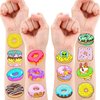 Generic 103 PCS Donut Temporary Tattoos Doughnut Themed Two Sweet 1st Birthday Party Decorations Favors Supplies Donut Grow Up Decor for Kids Boy Girl School Prizes