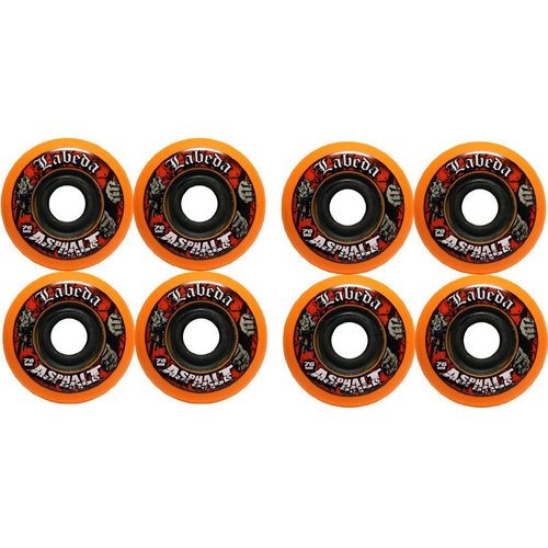 Labeda Asphalt Orange Inline Skate Wheels - 76mm