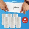 Cotton Gauze Roll-kerlix Gauze Bandage Rolls -6 ply-STERILE - 4 Inches X 12 feet -Extra Absorbency - Medical Gauze Bandage -6 Rolls - Latex Free -Each roll Individual Wrapped-Hospital Grade Quality