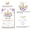 Outego Magical Unicorn Birthday Invitations, Glitter Unicorn Invitations with Envelopes for Kids Birthday (24 Pack)