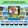 Handheld Game Console for Kids Adults,319+Games in Hand held Games for Kids Ages,Electronic Games for Kids 2.5" Color Screen Rechargeable,Boys Girls Travel Electronics Toys Birthday Xmas Gift Blue