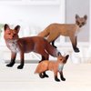 Toddmomy Fox Toy Figurine 3Pcs Animal Toys Plastic Fox Toys Wild Animal Figure Jungle Animal Fox Playset Cake Topper Fox Party Favors Educational Toy Christmas Birthday Supplies