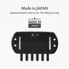 Flat Wig Clips to Secure Wig and Hair Extensions, Thin & Sturdy Japanese Stainless Steel, Small 6 Teeth (5 Pcs), Black, Made in JAPAN