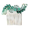 Faship Green Crystal Hair Comb