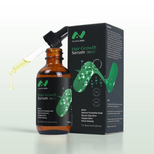 N NANOBK Hair regrowth serum for Men & Women, Natural Ingredients for extreme hair growth, Enhance hair loss for curly & thin hair,Help hair thickness,shiny & moisturizing,Easy to apply, 2fl oz