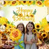 Sunflower Birthday Secorations TSVATE Sunflower Party Decorations with Sunflower Garland, Sunflower Balloons, Sunflower Backdrop, Pompoms, Sunflower Birthday Banner, Party Supplies for Women and Girls