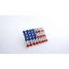 Generic Extra small american flag red white and blue crystal hair clip fine thin hair