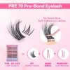 Self-Adhesive Cluster Eyelash Extensions with Bottom Lashes Fluffy Lash Clusters Volume Individual Lashes Wispy Eyelash Clusters DIY Lash Extension at Home