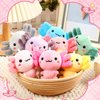 Poen 8 Pcs Axolotl Keychain Plush Toys Valentine's Day Gifts for Kids 4inch Stuffed Animal Mini Kawaii Cute Plushie Doll Ornament School Classroom Gift Exchange Party Favors Supplies(Classic)