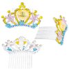 Didder Cute Mermaid Crown Hair Comb Sea Princess Tiara for Girls Starfish Seashell Pearl Crystal Ocean Themed Tiaras and Crown for Women Girls Halloween Costume Mermaid Birthday Party Decorations
