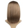 SYXLCYGG Bob Wig Brown Short Wigs Flame Retardant 14" Straight Silky Fluffy Synthetic Womens Hair Wigs With Bangs Girl Cosplay Party Daily(Free Wig Cap)