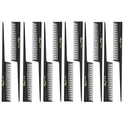 Barber Beauty Hair Krest 4740 8" Rattail Teaser Comb (12 Pack)12 x SB-K4740-BLK