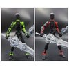 T13 Action Figure Set (Assembly Completed), 3D Printed Multi-Jointed Movable Titan 13 Lucky Dummy 13 Mobile Robot, Nova 13 Action Figures Desktop Decorations for Game Lovers Toy (Black Red Green）