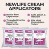 NewLife Naturals Disposable Plastic Vaginal Cream Applicators Hygienic Threaded Injector Applicator Preseed Estrace Premarin OTC Cream Products Dosage Markings- 60 Pack