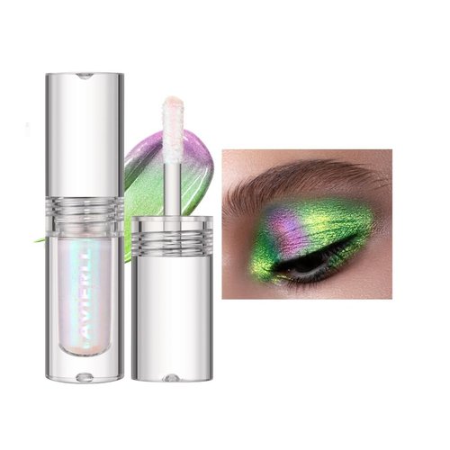 YOUFE 3-Pack Holographic Liquid Eyeshadow Set – 3 Unique Colors, Smooth & Long-Lasting, Half-Liquid Half-Solid Formula, Easy-to-Apply in Convenient Nail Polish Bottle