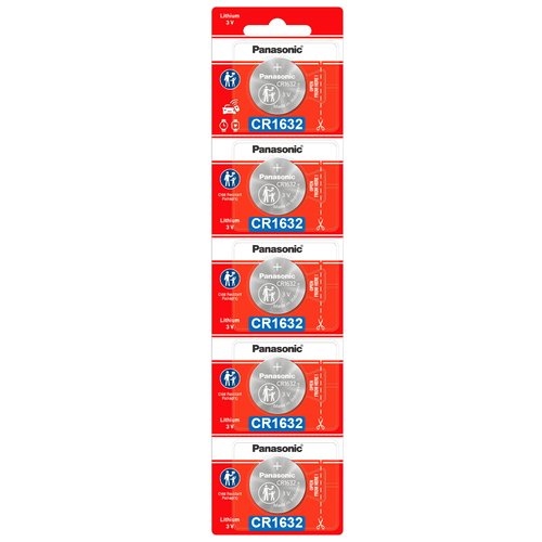 Panasonic CR1632-4 CR1632 3V Lithium Coin Battery (Pack of 5)