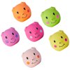 Coricorsu Squeaky Dog Toy Dog Squeaky Toys Chewing Durable Teething Latex Rubber Soft Interactive Fetch Play Dog Balls with Funny Piggy Face for Puppy Small Medium Pet Dog (6PCS)