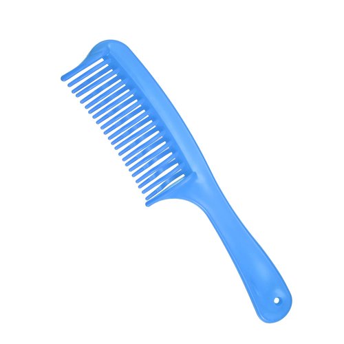 VOCOSTE Detangling Hair Comb, Double Row Tooth Hair Comb Hairdressing Styling Tool for Curly Hair, Blue, 7.87"x1.77"