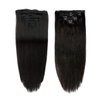 Clip in Hair Extensions Jet Black Straight Remy Hair Clip Ins For Women 8 Pieces 130G Silky Straight Double Weft Remy Hair Extensions Clip on 20 Inch