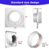 Senshare Dryer Vent Connector Kit, Dryer Vent Wall Plate with Quick Connect & Disconnect, Twist Lock Dryer Duct Connector Kit Fits 4 Inch Tubes, Covers Area 7 Inch x 7 Inch, for Dryer Washer Bathroom
