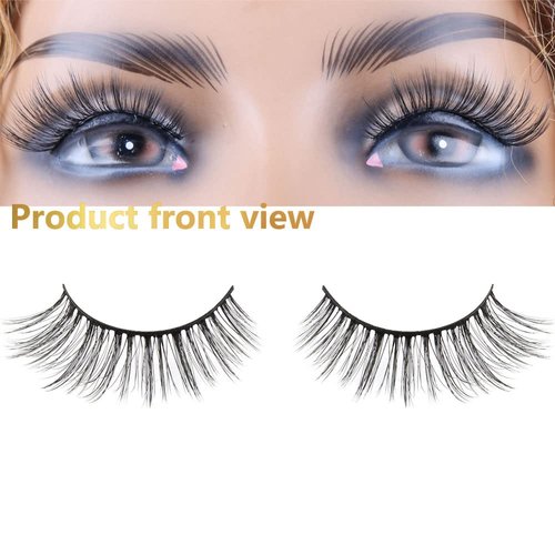 Kisslily 14 Pairs 18mm False Eyelashes Multipack Natural Look Wispy Fake Eyelashes Wholesale Contact Lens Friendly Faux Mink Lashes Pack Suitble For Daily Wear Lightweight No Glue (3DX14)