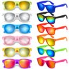 Bouiexye 12 Pack Neon Sunglasses with Colorful Lenses in Bulk for Birthday Beach Pool Party Supplies, 12 Bright Colors