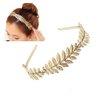 Fodattm Women Lady Greek Roman Laurel Leaf Hair Hoop HeadBand Bridal Hair Crown Headdress Metal Leaf Branch French Hair Bands Hair Accessories (Gold - A#)