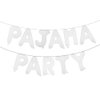 16 inch Pajama Party Balloons Banner Girls Sleepover Birthday Party Decoration Slumber Parites Banner Colorful Balloons Backdrop (PAJAMA PARTY White)