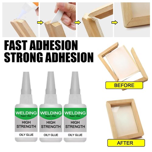 150ML Welding High-Strength Oily Glue, Jue Fish Glue Universal Super Glue Gel, Instant Bonding, Strong Adhesion, Repairs Last Long Time for Metal, Wood, Ceramics,Leather, Glass(3PCS 50g/1PCS)