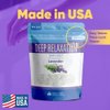 Deep Relaxation Bath Salt 32 Ounces Epsom Salt with Natural Lavender Essential Oil Plus Vitamin C in BPA Free Pouch with Easy Press-Lock Seal