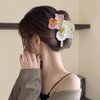 4Pcs Phalaenopsis Butterfly Orchid Hair Accessories - Pink Hawaiian Moth Flower Clips, French Floral Hair Barrettes for Women, Summer Claw Clips