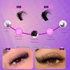 DAODER Lash Extension Fluffy 10-20MM Thick Long Lash Clusters 60D+80D Pestañas Pelo a Pelo Wispy Eyelash Extension Clusters D Curl Individual Lashes Pack 280pcs(60D+80D Thick Lash Clusters 10-20MM)
