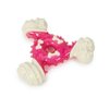 MPP 4.5 Inch Mighty Triangle Dog Toy Tough Chew Durable Rubber Unique Texture Bounce (Pink)