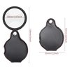 TEOYALL 10X Small Magnifying Glass, 2 PCS Mini Pocket Magnifier Folding Magnify Glass with Rotating Protective Holster