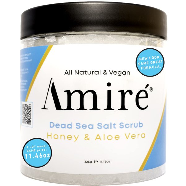 Dead Sea Minerals Foam Exfoliating Body Scrub with Honey and Aloe Vera, Moisturize, Hydrate, and Purify your Skin, Infused with Vitamin E, Great to Reduce Severity of Acne Breakouts. 11.46oz, 325g