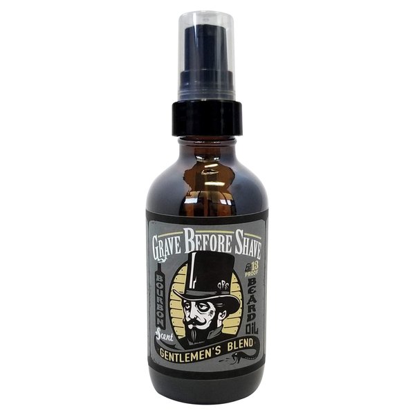 Grave Before Shave™ Gentlemen's Blend Beard Oil (Bourbon/Sandal Wood Scent) 4 oz. BIG BOTTLE