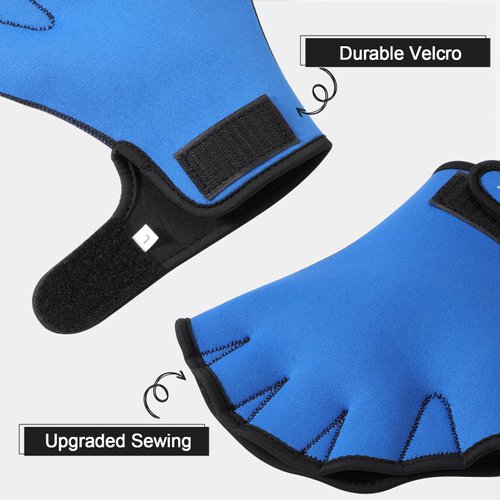 TAGVO Aquatic Gloves for Helping Upper Body Resistance, Webbed Swim Gloves Well Stitching, No Fading, Sizes for Men Women Adult Children Aquatic Fitness Water Resistance Training