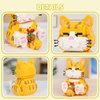 QLT QIAOLETONG Cute Animal Micro Mini Building Blocks Kit, Orange Cat Micro Bricks Building Toys for Adults, Party Favors for Kids 8-12+, Birthday Gift, Carnival Prizes (834 PCS)
