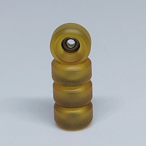 LEEFAI 75D Urethane Pro Fingerboard Wheels Clear Amber Bearing Wheel Handmade Polyurethane-Ultra Spin Bearings Wheels -7.8 * 4.8mm